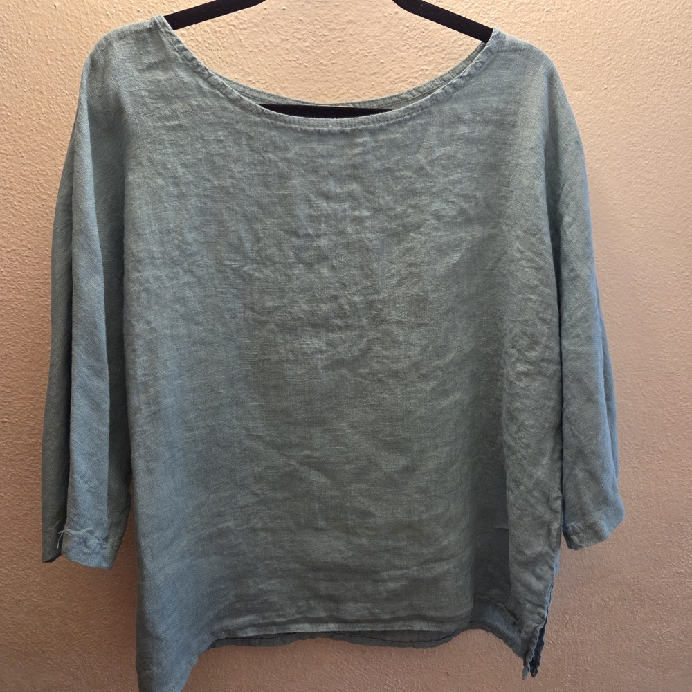 Giusy Women"s Linen Top Vintage Sz S